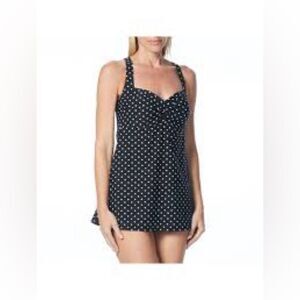 GABAR 16W Polka Dot Swim Dress